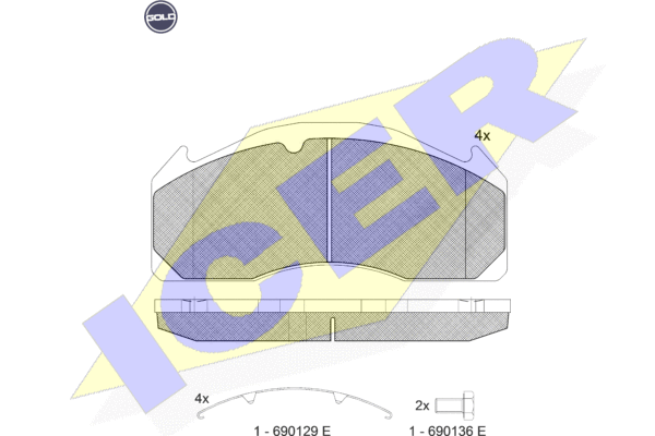 Set placute frana,frana disc 151427 G ICER